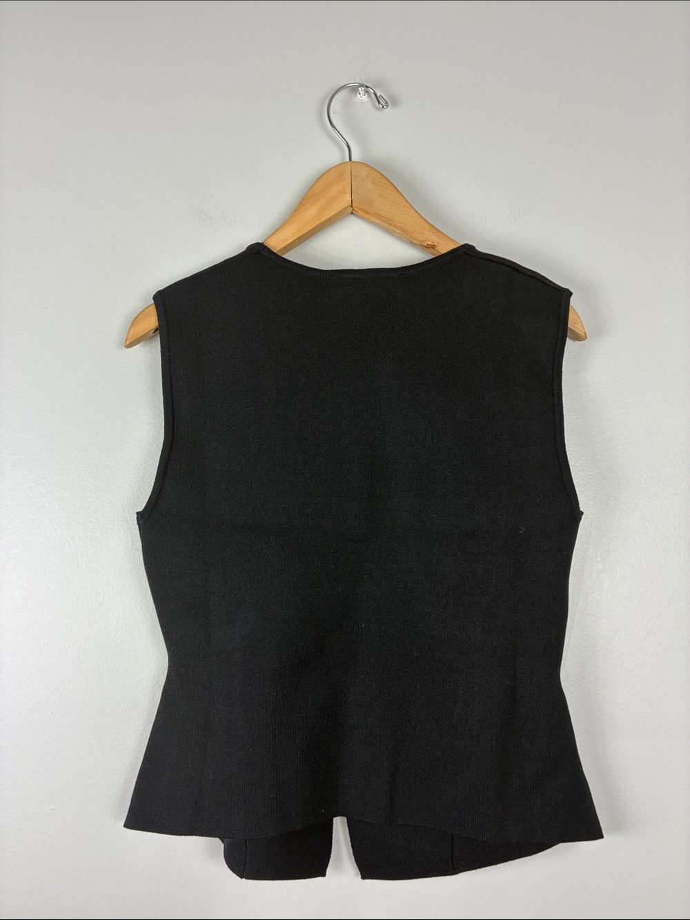 Zara Sleek Black Knit Ribbed Stretch Sleeveless Top M Classic Minimalist - Picture 10 of 11